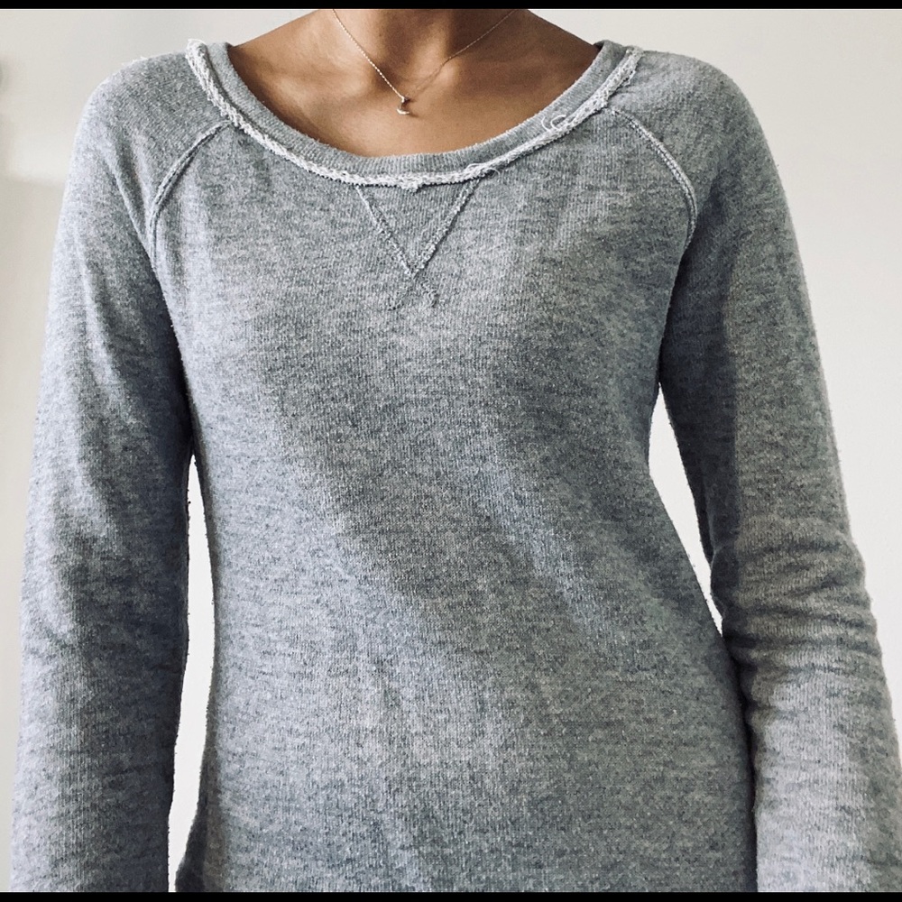 love, Fire: grey sweater